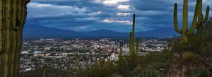 Beautiful Tucson cityscape at dusk