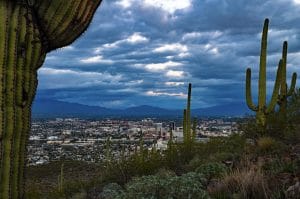 Tucson Arizona Cloudy Afternoon